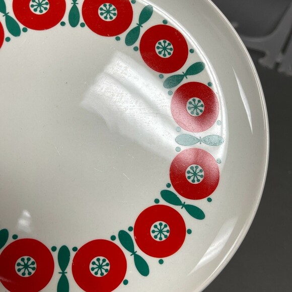 Vintage Anfora Mexico Salad Plates White Red Green 7 3/8" Lot of 4 - Picture 11 of 11